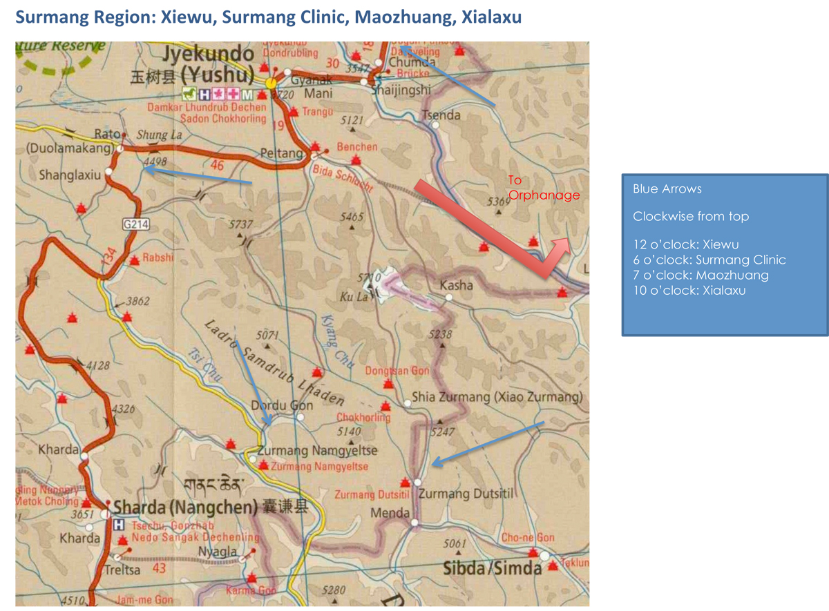Surmang Region with 4 clinics